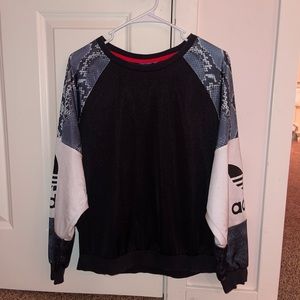 Adidas black crewneck